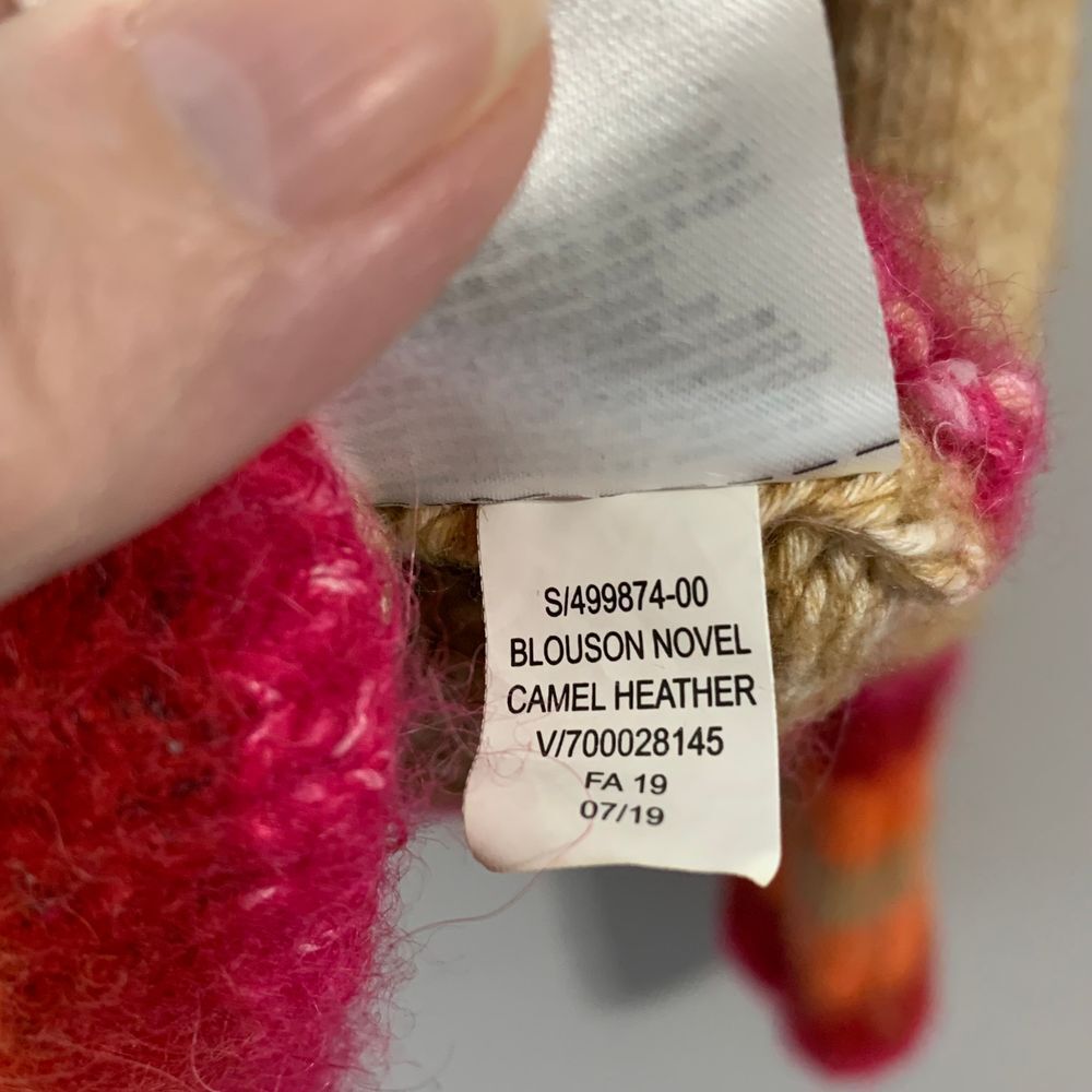 Gap Blouson Novel Camel Heather Pullover‎ cable knit sweater.  Size M - Picture 10 of 10